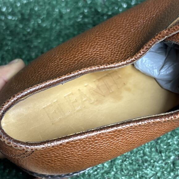 Ferragamo Mens Size 8 EE Leather Lug Sole Oxfords Shoes Brown - Insole Swap main image 5